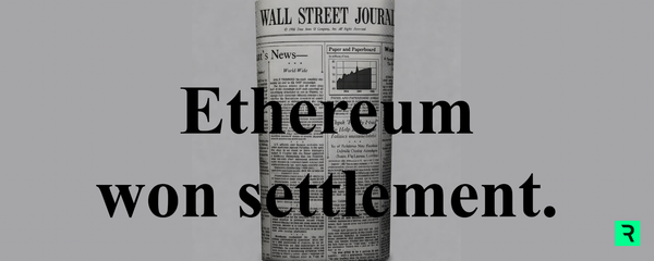 Ethereum won settlement